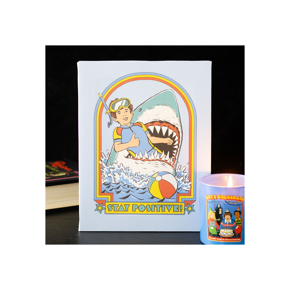 19x25cm Stay Positive Canvas Plaque by Steven Rhodes