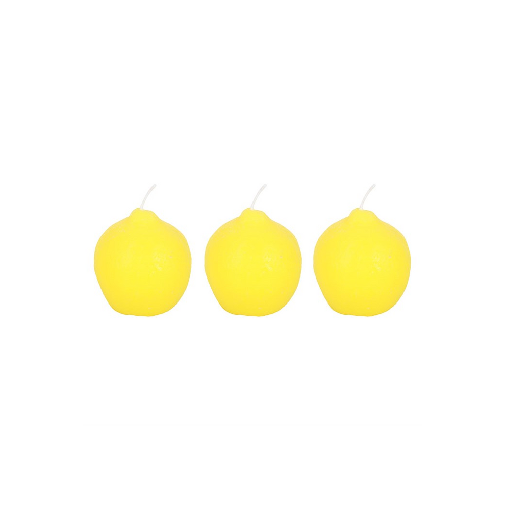 Set of 3 Lemon Shaped Candles