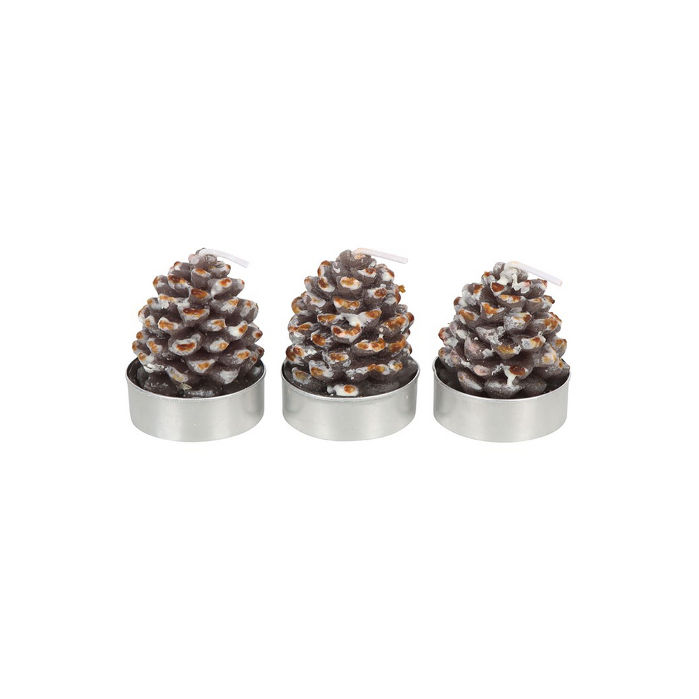 Set of 6 Pinecone Tealight Candles