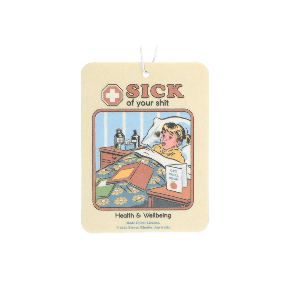 Sick of Your Shit Peach Air Freshener by Steven Rhodes