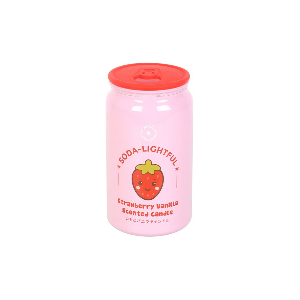Strawberry Vanilla Soda Can Candle