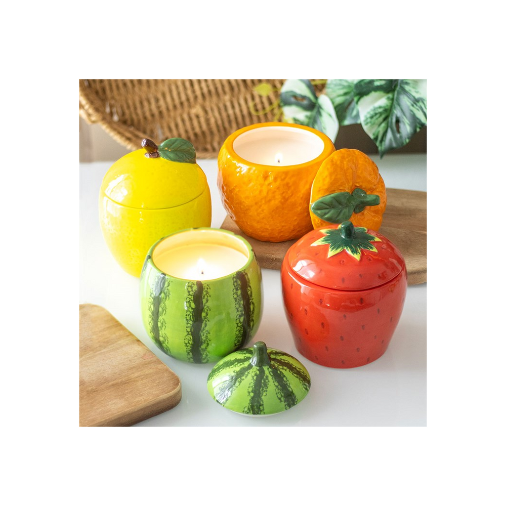 Watermelon Shaped Candle Jar