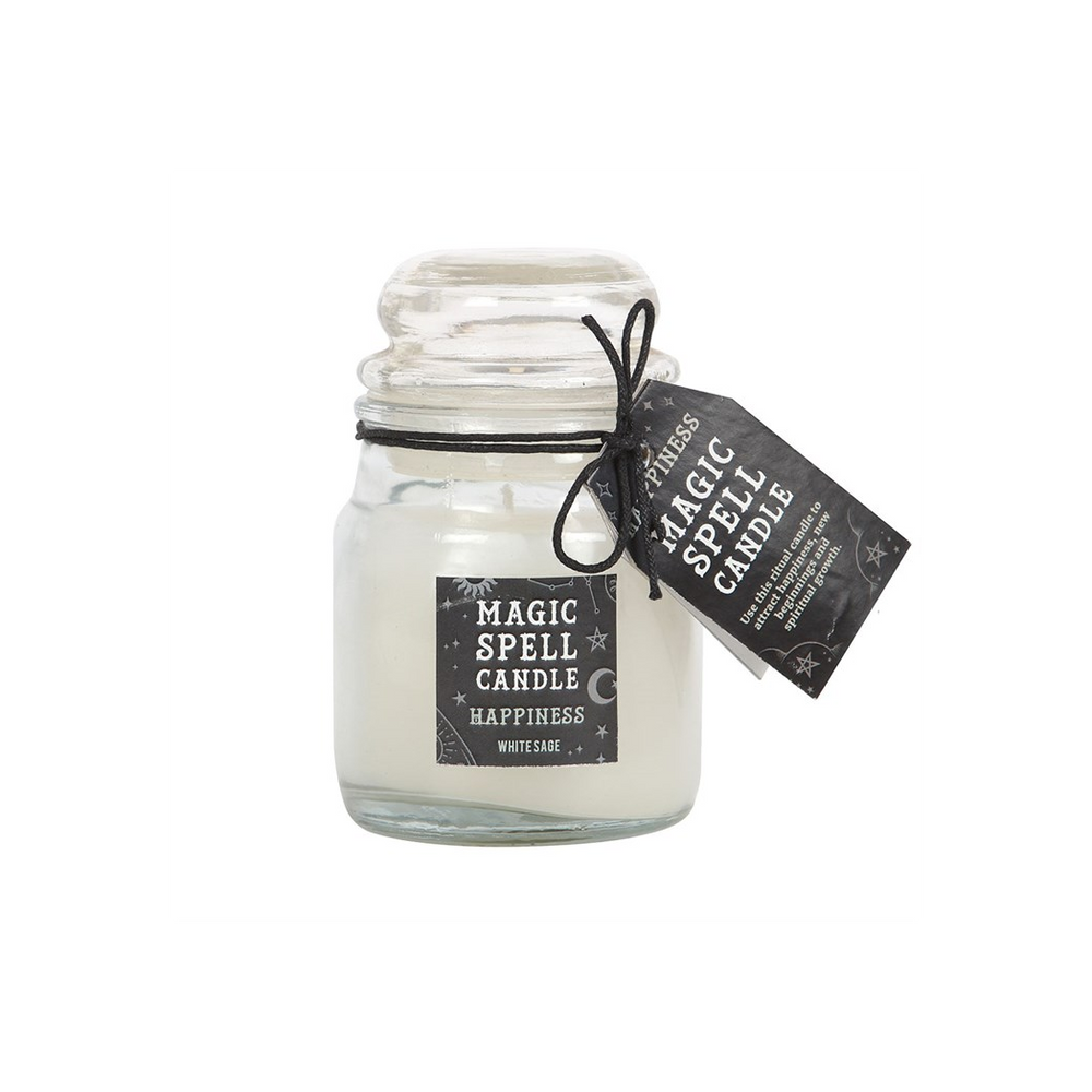 White Sage ’Happiness’ Spell Candle Jar
